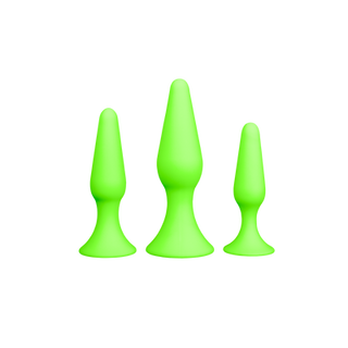 Butt Plug Set - Glow in the Dark