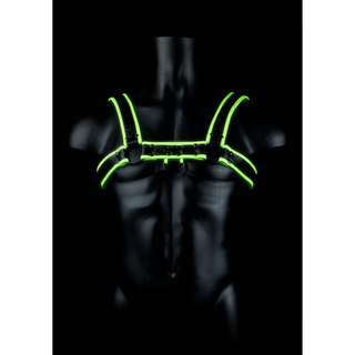 Chest Bulldog Harness - Glow in the Dark - L/XL