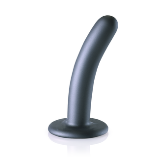 Smooth Silicone G-Spot Dildo - 5'' / 12 cm - Gunmetal