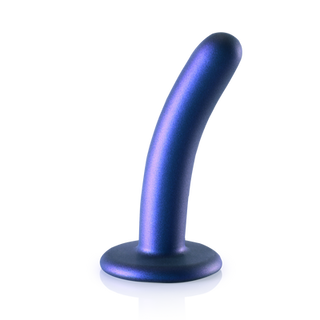 Smooth Silicone G-Spot Dildo - 5'' / 12 cm - Metallic Blue