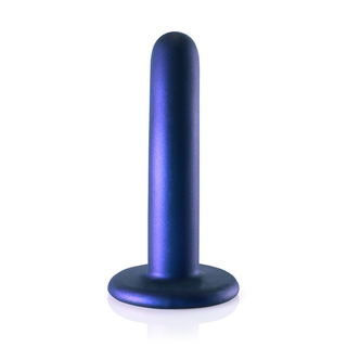 Smooth Silicone G-Spot Dildo - 5'' / 12 cm - Metallic Blue