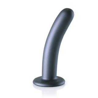 Smooth Silicone G-Spot Dildo - 6'' / 14,5 cm - Gunmetal