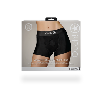 Vibrating Strap-on Boxer - XS/S - Black