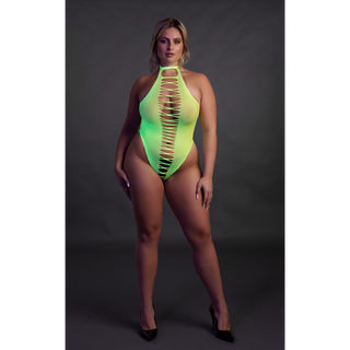 High-Cut Body - Plus Size - Neon Green