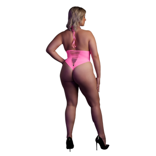 High-Cut Body - Plus Size - Neon Pink