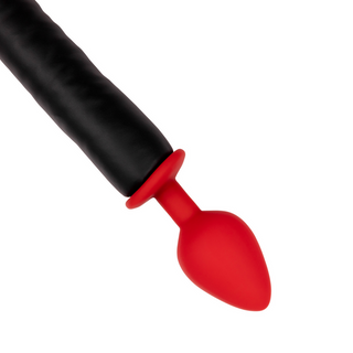 Silicone Anal Plug Devil's Tail - Black/Red