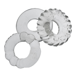 Bonemaker - 3-pack Boner Cockring Kit - Clear